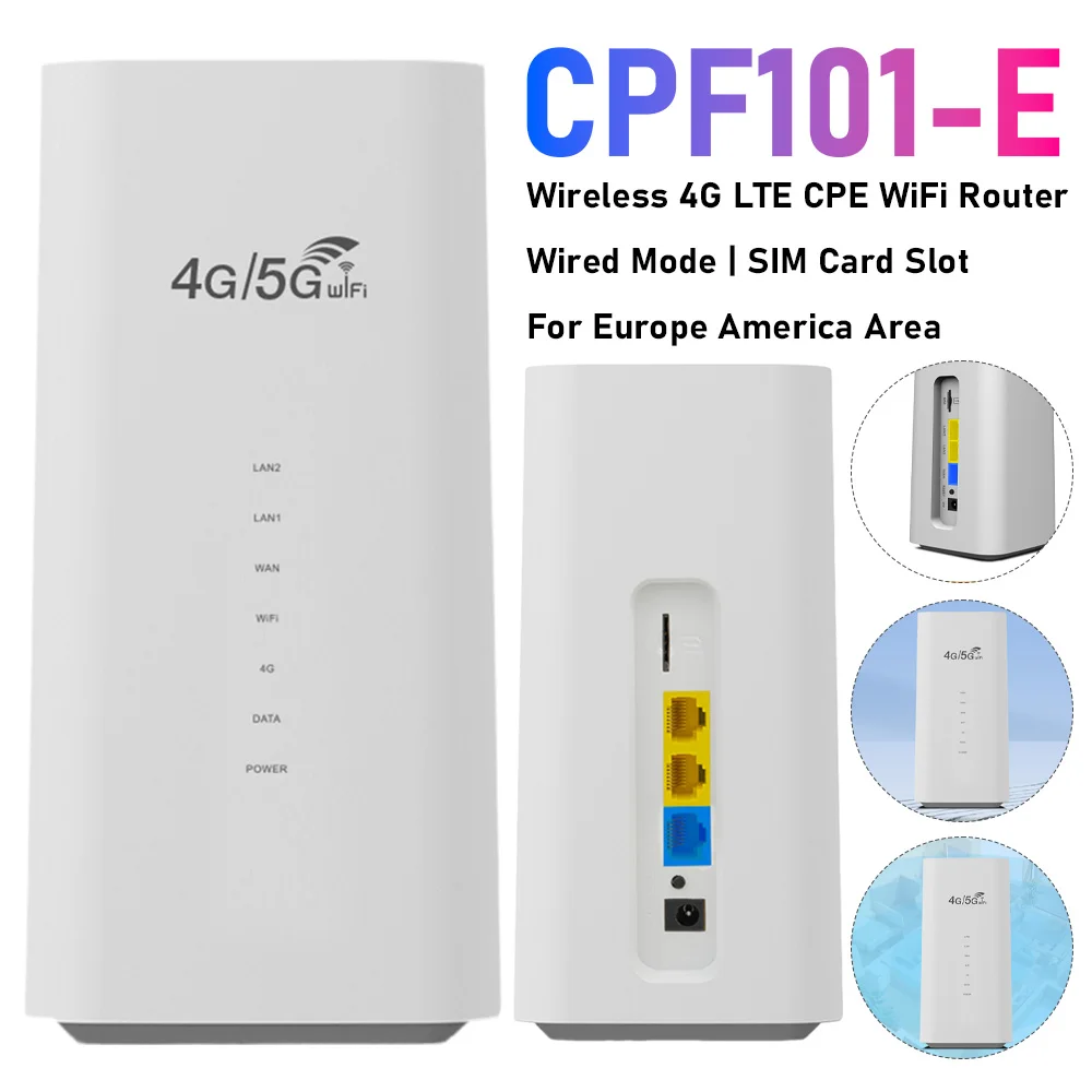 

4G LTE Wi-Fi-маршрутизатор 300 Мбит/с 4G LTE CPE-маршрутизатор со слотом для SIM-карты Беспроводной модем 3 RJ45 Внутренняя антенна Домашний офис WIFI-маршрутизатор