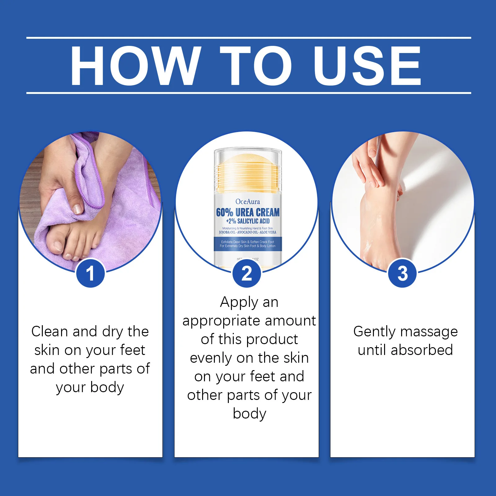 Foot Cream Exfoliating Dead Skin Remover Relief Dryness Heel Repair Softening Dry Cracked Feet Nourishing Moisturizing Skin Care view 6