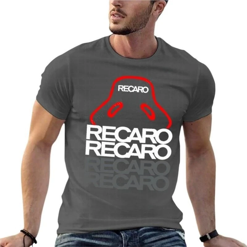 T-shirt in cotone T-shirt da uomo con logo Recaro T-shirt da uomo divertenti Manica corta Streetwear T-shirt da uomo di grandi dimensioni