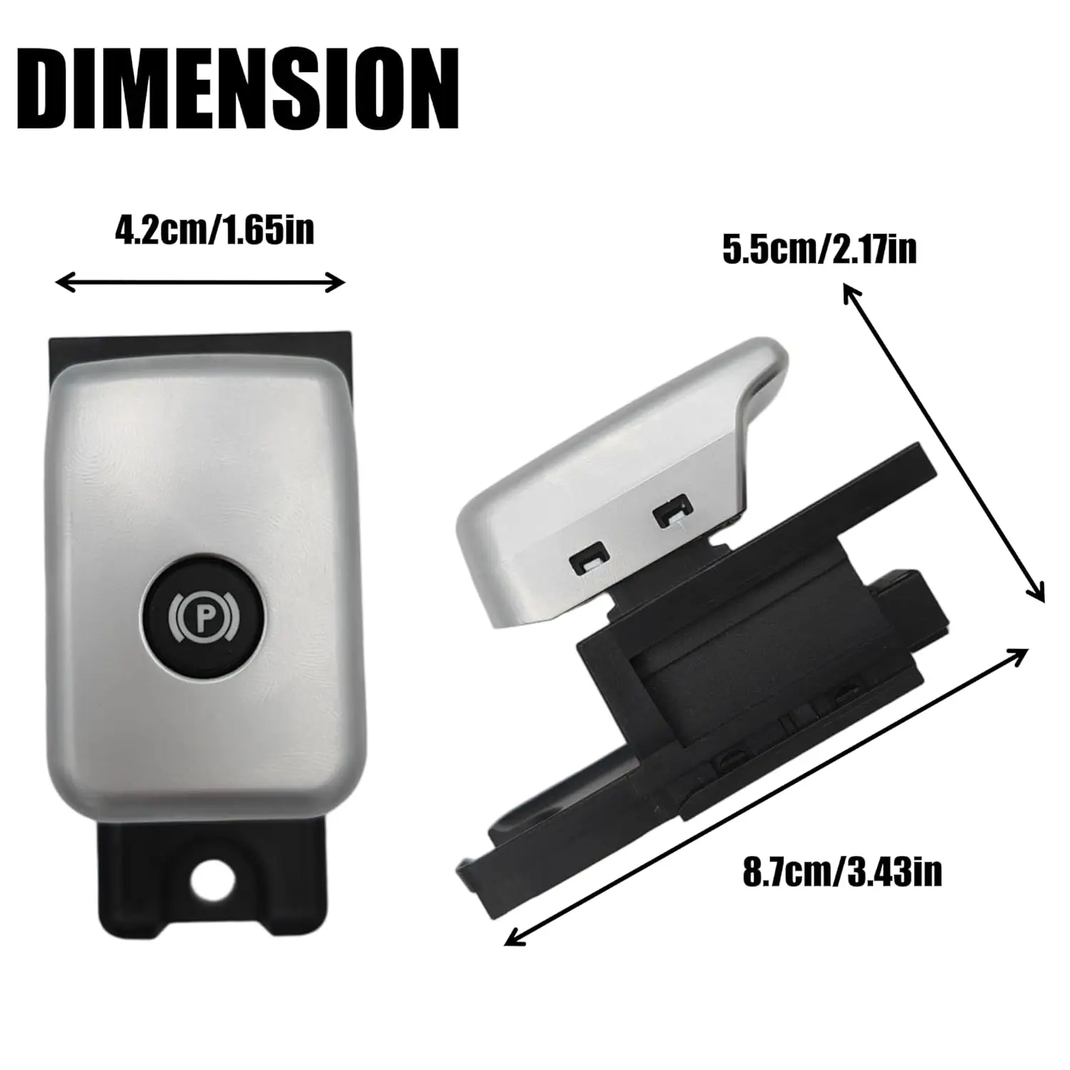 LR071958 Front Electronic Parking Control Switch Black+Silver ABS Parking Handbrake Switch for Land Rover Discovery 4 2010-2016