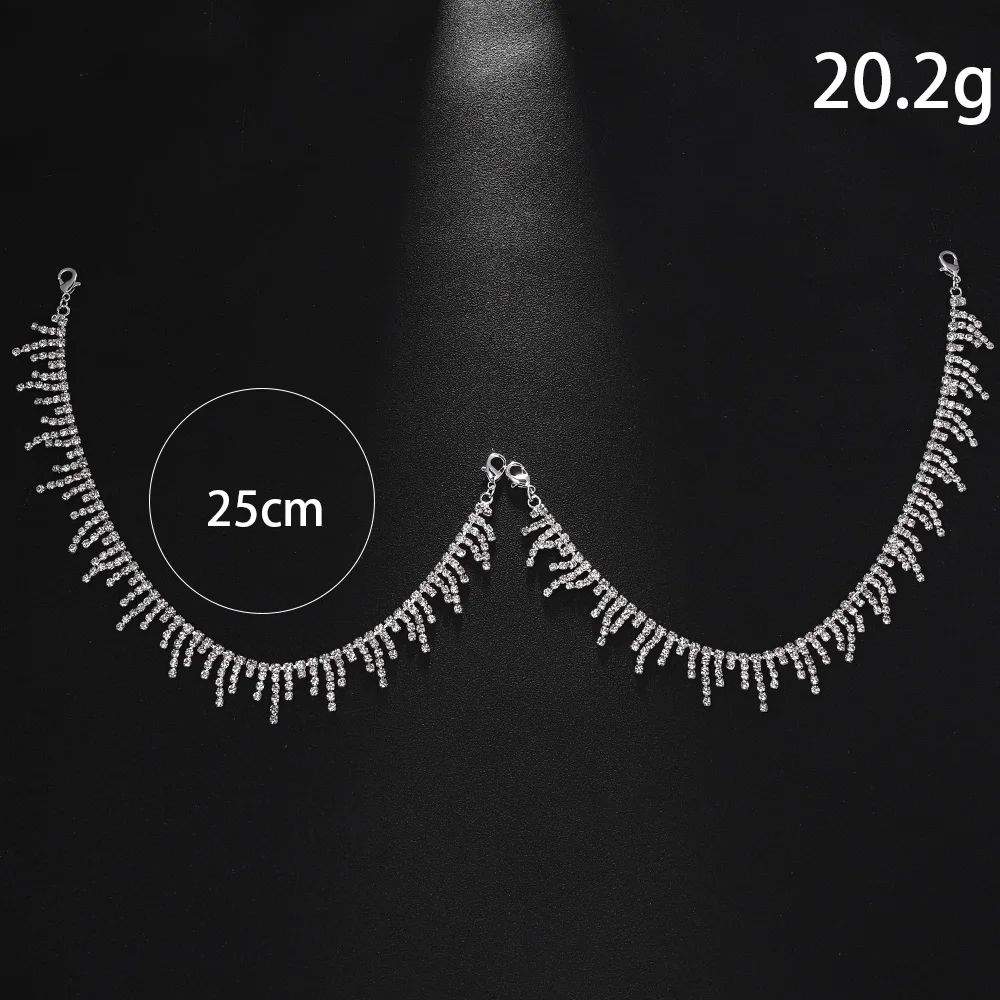 Stonefans 2025 Fashion Full Rhinestone Underwear Chain for Women Sexy Bikini Tassel Bra Chain Body Jewelry Accessories Gift