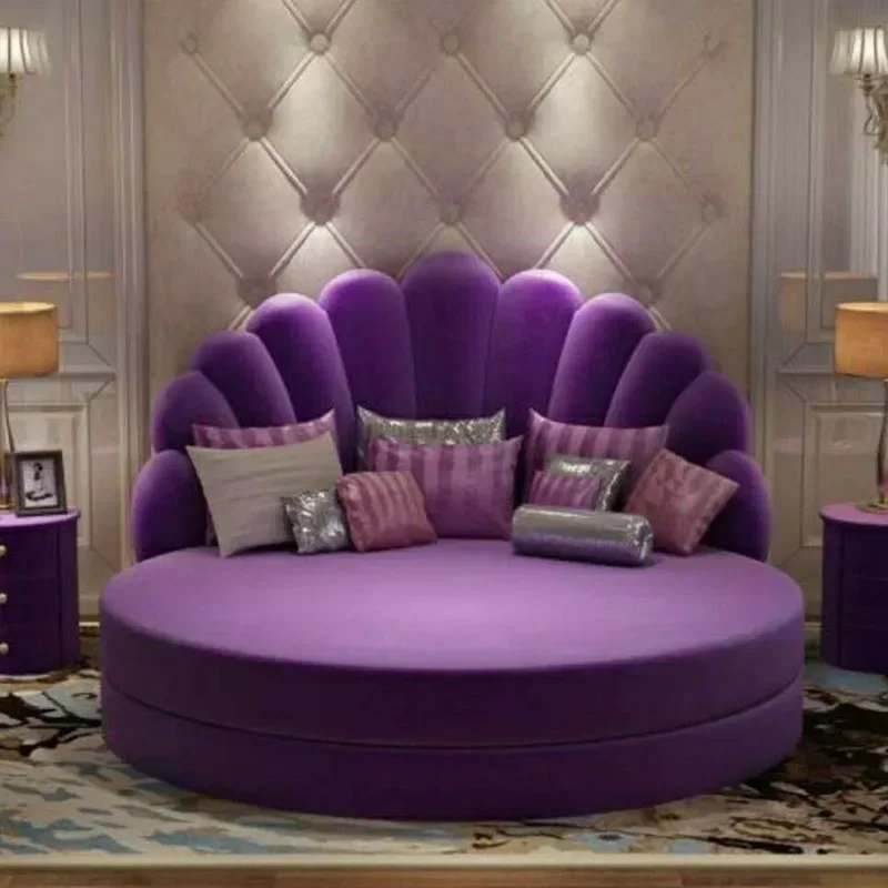 Salon Nordic Bed Hotel Designer Luxury Space Saving Minimalist Unique Accent Bedroom Modern Bed Wooden Cama Trendy Furniture