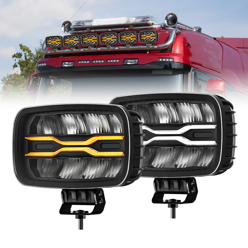 

Waterproof Durable Solid Lamp Aluminum 12v 24v 10 Inch Truck Work Light Led With Dual Color Power-on Animation DRL On Top Roof