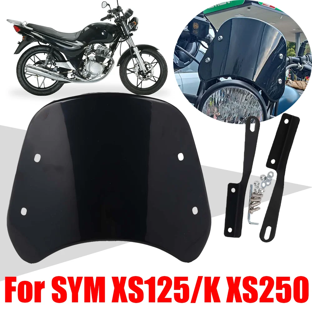 For SYM XS125 XS 125 K For Yamaha XS250 XS 250 Motorcycle Accessories Retro Windscreen Windshield Wind Screen Deflector Cover