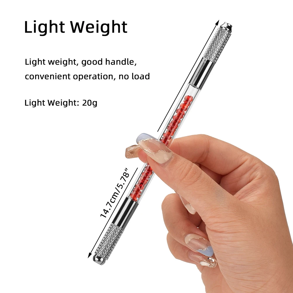 Acrylic Microblading Pen Eyebrow Tattoo Tool for Precision Manual Needle Holder Professional Skin Tattooing