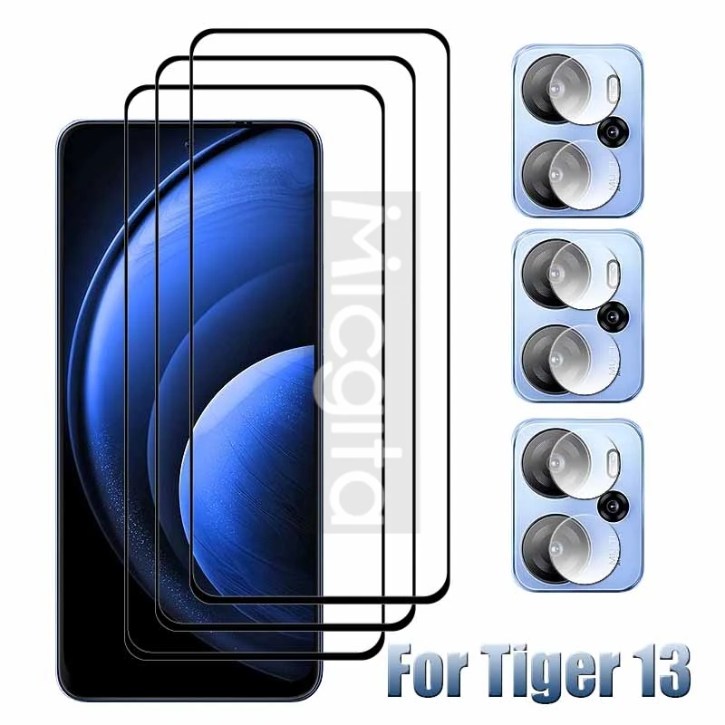 Szkło hartowane z pełnym klejem do Oscal Tiger 13. Ochraniacz ekranu zapobiegający zarysowaniom do Oscal Tiger 13. Folia z miękkiego włókna