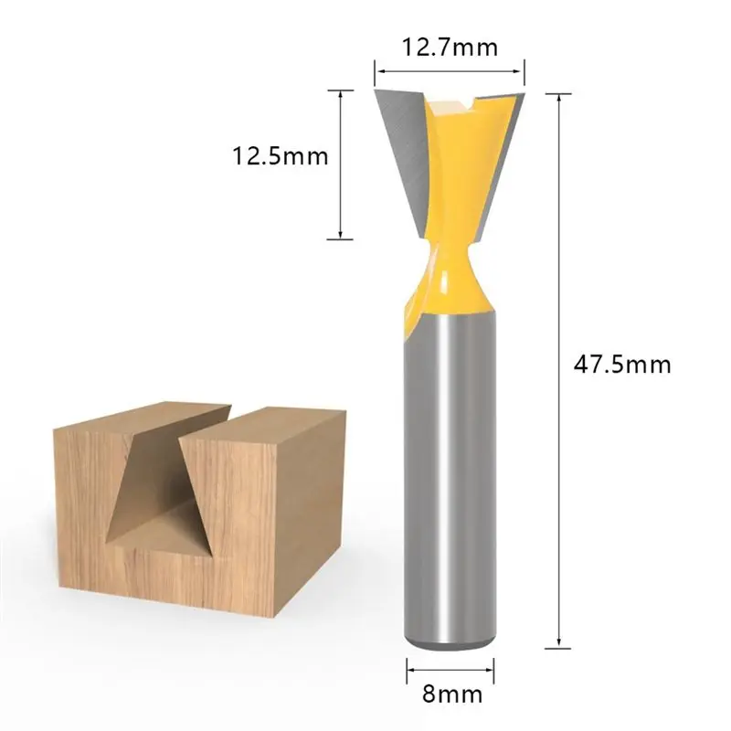 DT35BG 15Pcs 6.35mm Router Bit Set Trimming Straight Milling Cutter Wood Bits Carbide Cutting Woodworking Trimming
