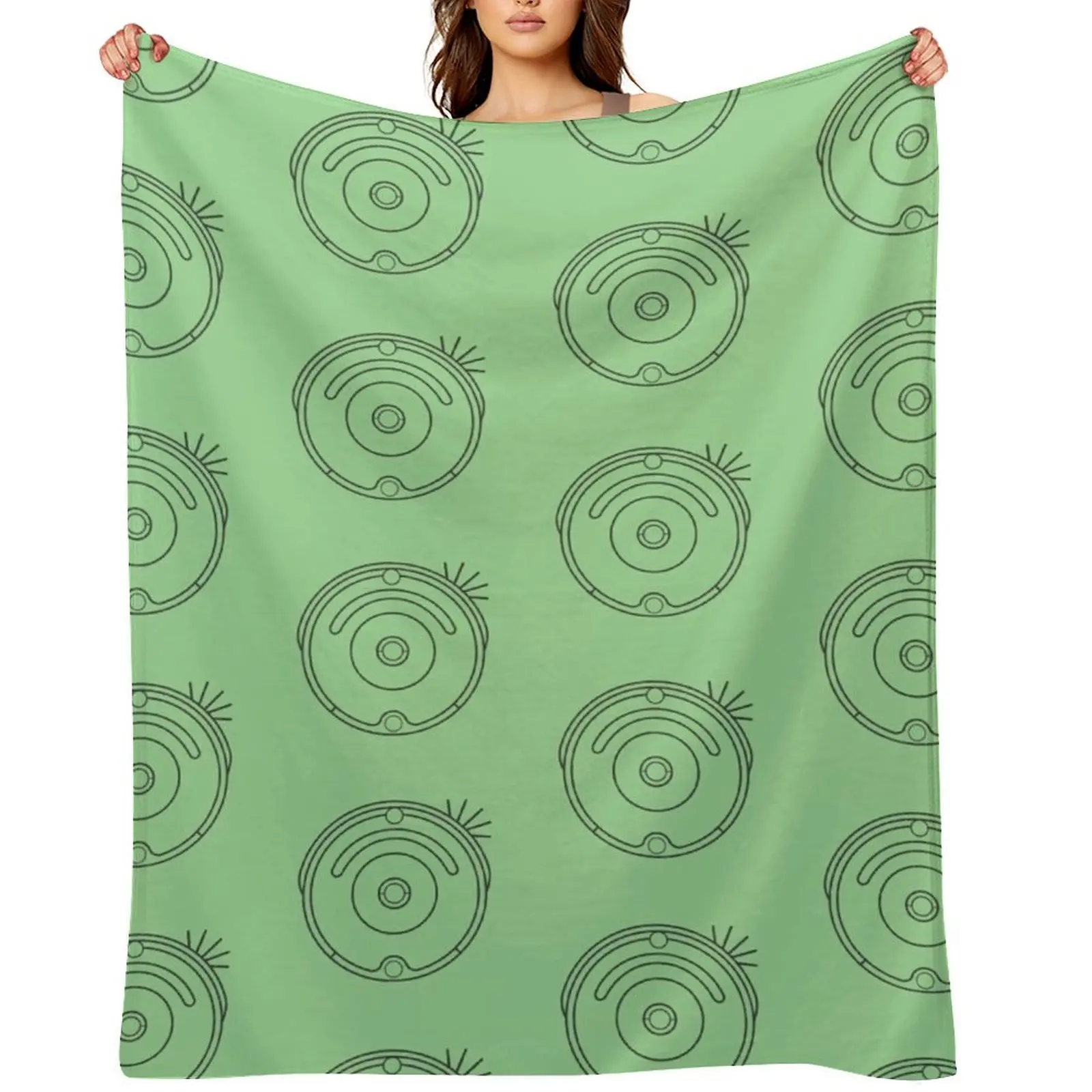

Robot Vacuum Dark Simple Throw Blanket Giant Sofa Tourist Quilt Cute Blankets