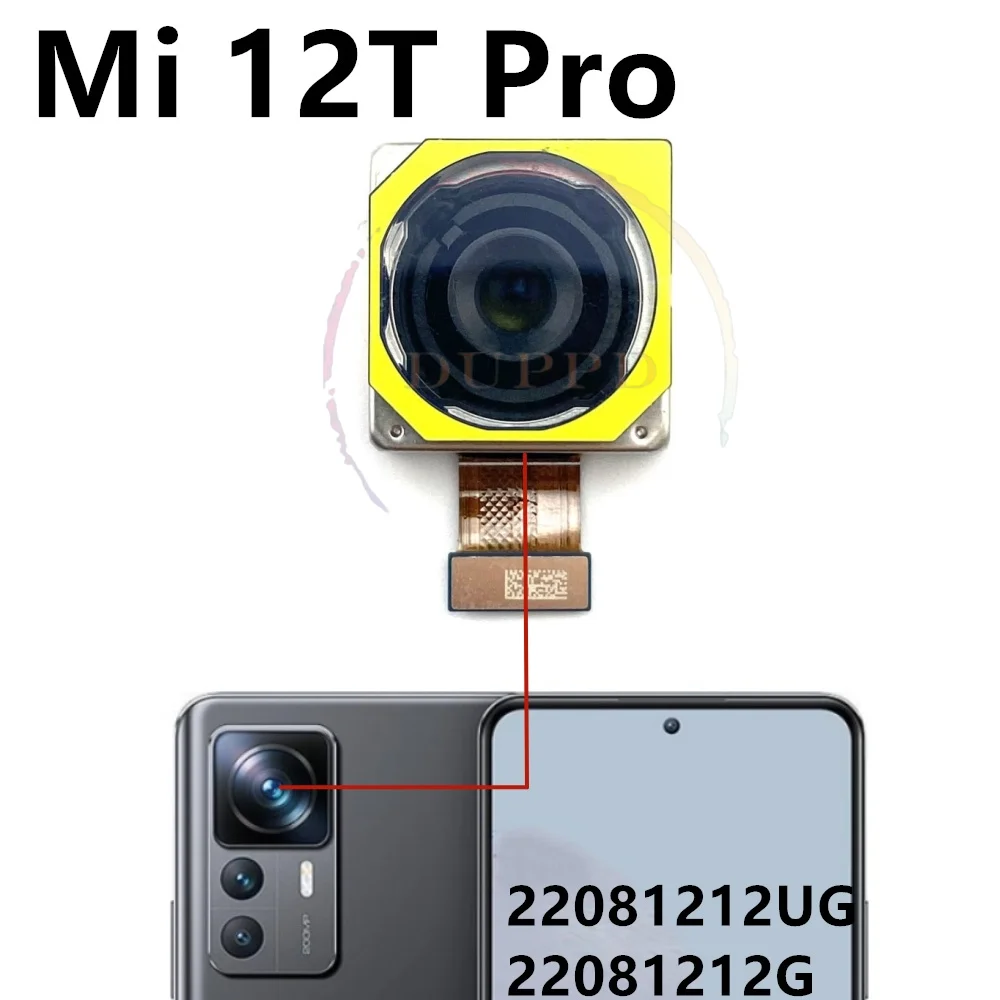 Front Selfie Rear Camera For Xiaomi 12T Pro 22081212G Wide Back Facing Main Backside Camera Module Flex Cable