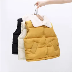 Children Down Cotton Vests Plush Vest for Warmth Toddler Girl Winter Clothes Children Vest Boys Vest Жилетка Детская Outerwear