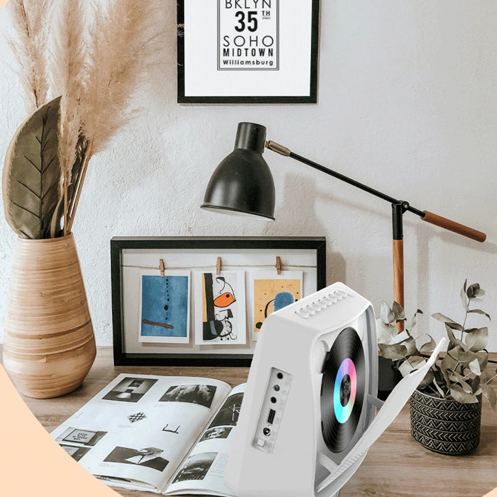 مشغل بلوتوث CD/VCD/DVD محمول متعدد الوظائف 7 بوصة 1024x600 شاشة لمس عالية الوضوح بطارية ليثيوم مكبرات صوت مزدوجة