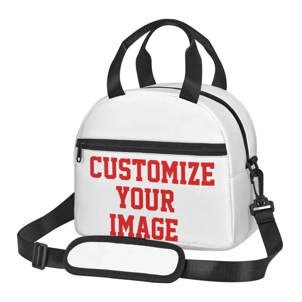 Custom Your Image Large Thermal Insulated Lunch Bags With Adjustable Shoulder Strap Portable Bento Box Cooler Thermal Lunch Box