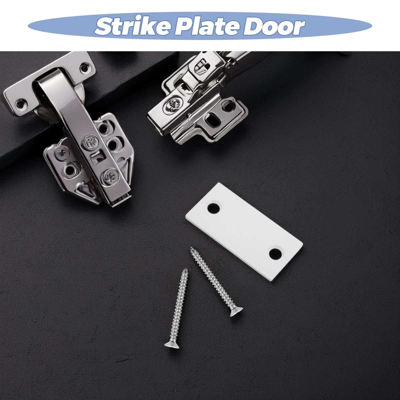 Door Hole Repair Gasket Striker Plates Deadbolt Lock for Interior Doors Stainless Steel Storm Gate