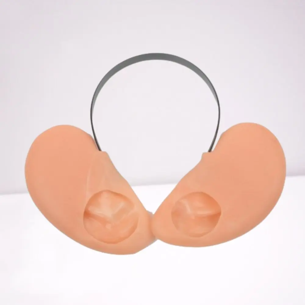 Fake Ear Simulation Ear Hair Hoop Human Body Shape Ear Realistic Halloween Hair Band Funny Jewelry Earrings Display