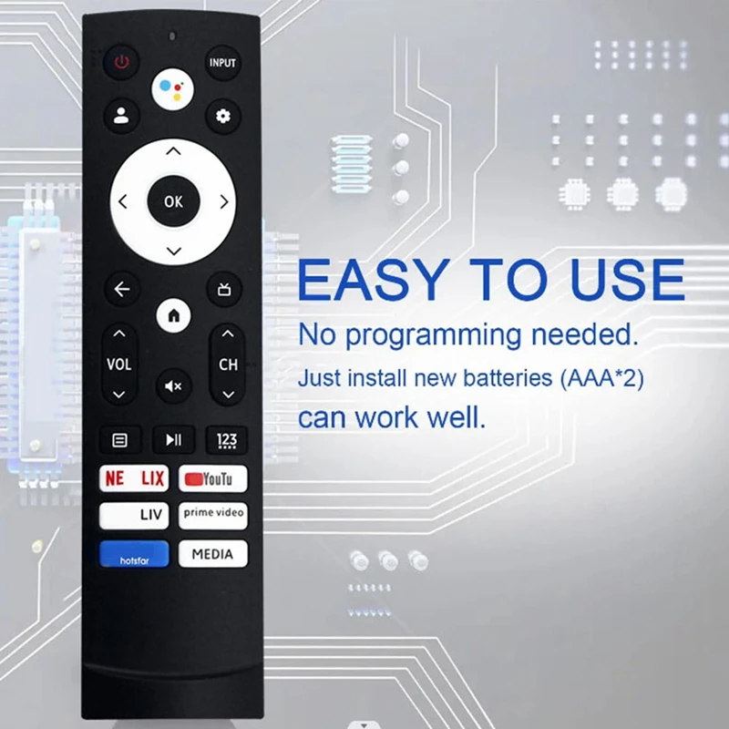 ERF3T90H Replace IR Remote Control For Hisense Android Smart TV No Voice