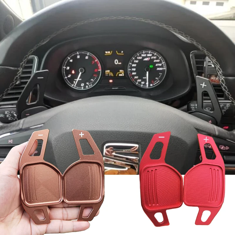 Car Accessories Steering Wheel DSG Shift Paddle Extension Stickers For Seat Alhambra Ateca Leon 5F FR Tarraco Ibiza 6P Cupra ST