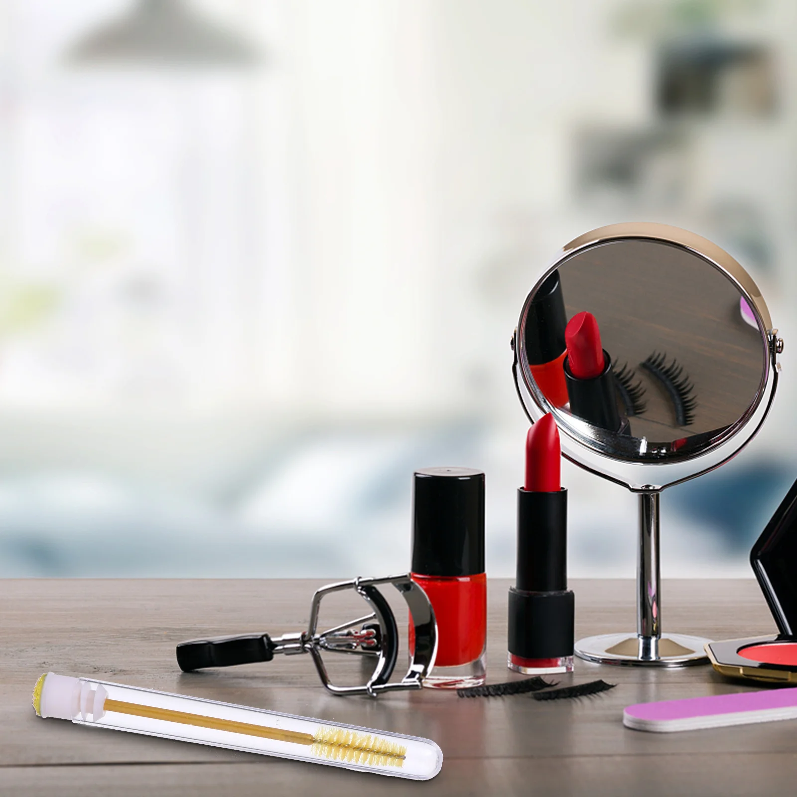 20pcs 속눈썹 튜브 가짜 속눈썹 포장 라인스톤 ABS 휴대용 뷰티 도구 여행용 가정용 다채로운 다이아몬드 어플리케이터