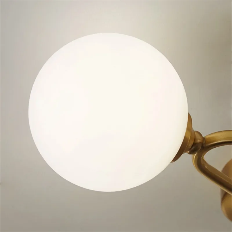 Nordic Led Ceiling Chandelier Milky White Soot Amber Glass Ball for Living Dining Room Bedroom Loft Home Decor Lighting Fixture