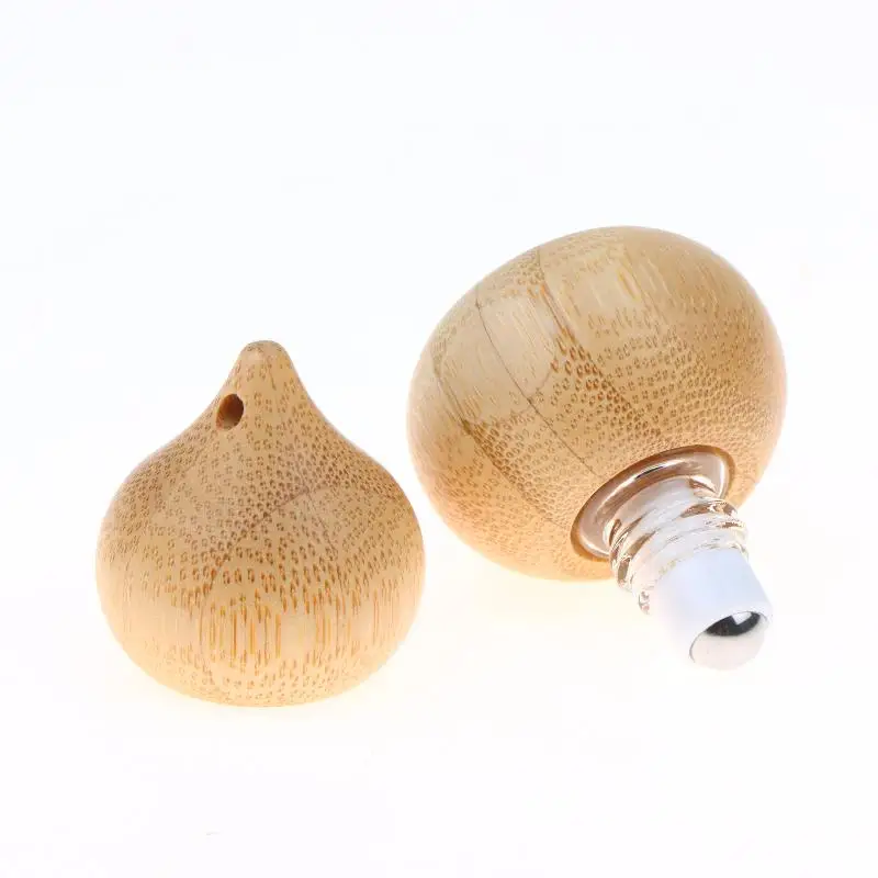 1 Stück nachfüllbare Glasrollerfläschchen aus Bambus, 2 ml, Glasrollerflaschen für ätherische Öle, Mini-Parfümflasche – Detail 4