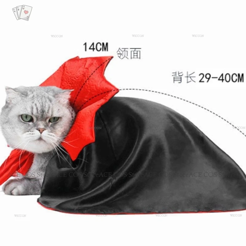 Halloween Pet Cats Dog Puppy Kitty Bat Vampire Count Cosplay Costumes Pet Halloween Shawl Cape Cloak Animal Party Dress Up