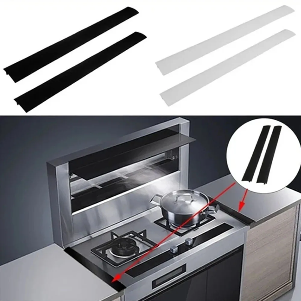 

1pc Elastic Silicone Lids Stove Counter Gap Cover Kitchen Utensils Accessories T-shaped Silicone Rubber Strip Oil-gas Slit Fille