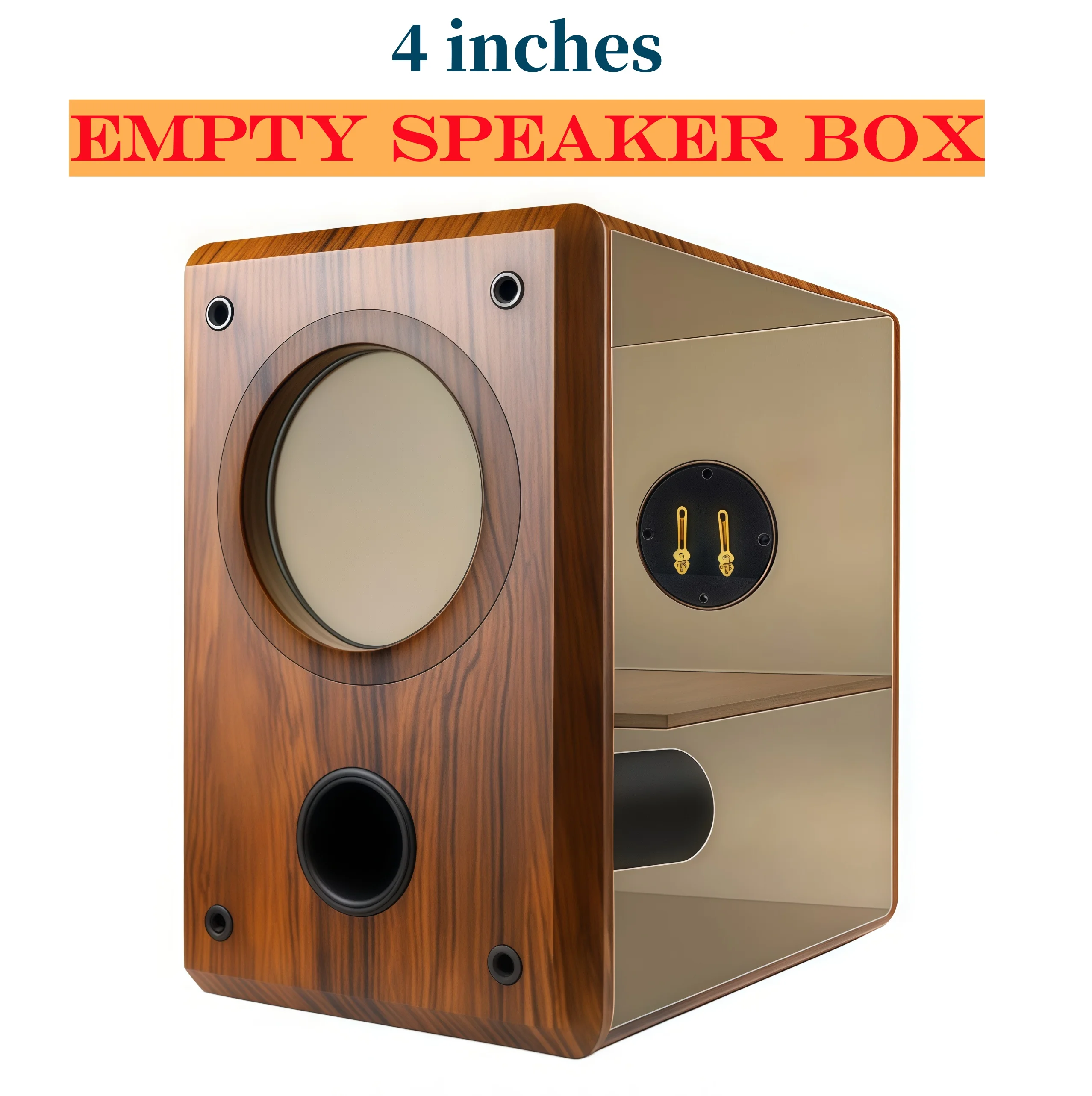 

4-inch Speaker Empty Box,1Piece Passive Subwoofer Box,Full Range Sound Maze Speaker Wooden Box,DIY Sound Box Housing,Speaker Box