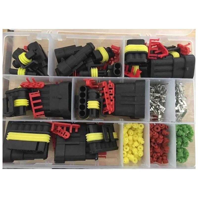

【Lowest-Price!】214Pcs 1-6 Pin Super Seal Waterproof Electrical Wire Connector Plug For Car Motorcycle Waterproof Connector With