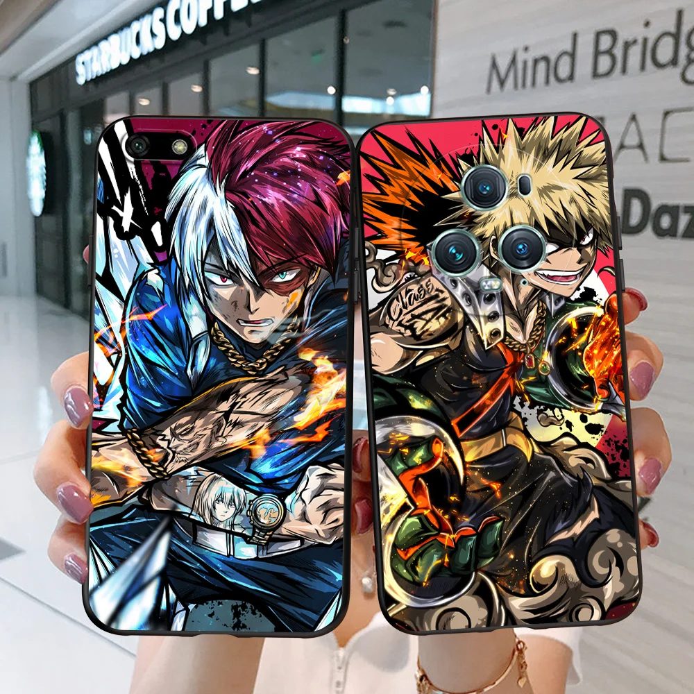 Black Tpu Case For Honor X5 X6 X6s X7 X7A Magic 4 Pro 5 Lite Japanese Cool Anime