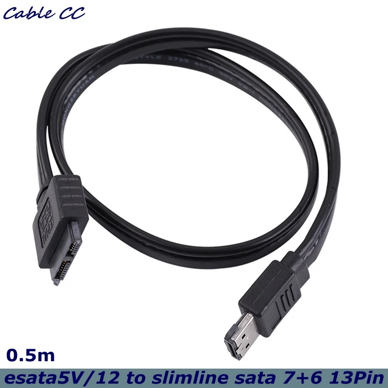 

Slimline Sata 13pin Optical Drive to Power ESATA Data Cable is Used to Connect SATA2.5 "/3.5" Hard Disk for Computers, etc