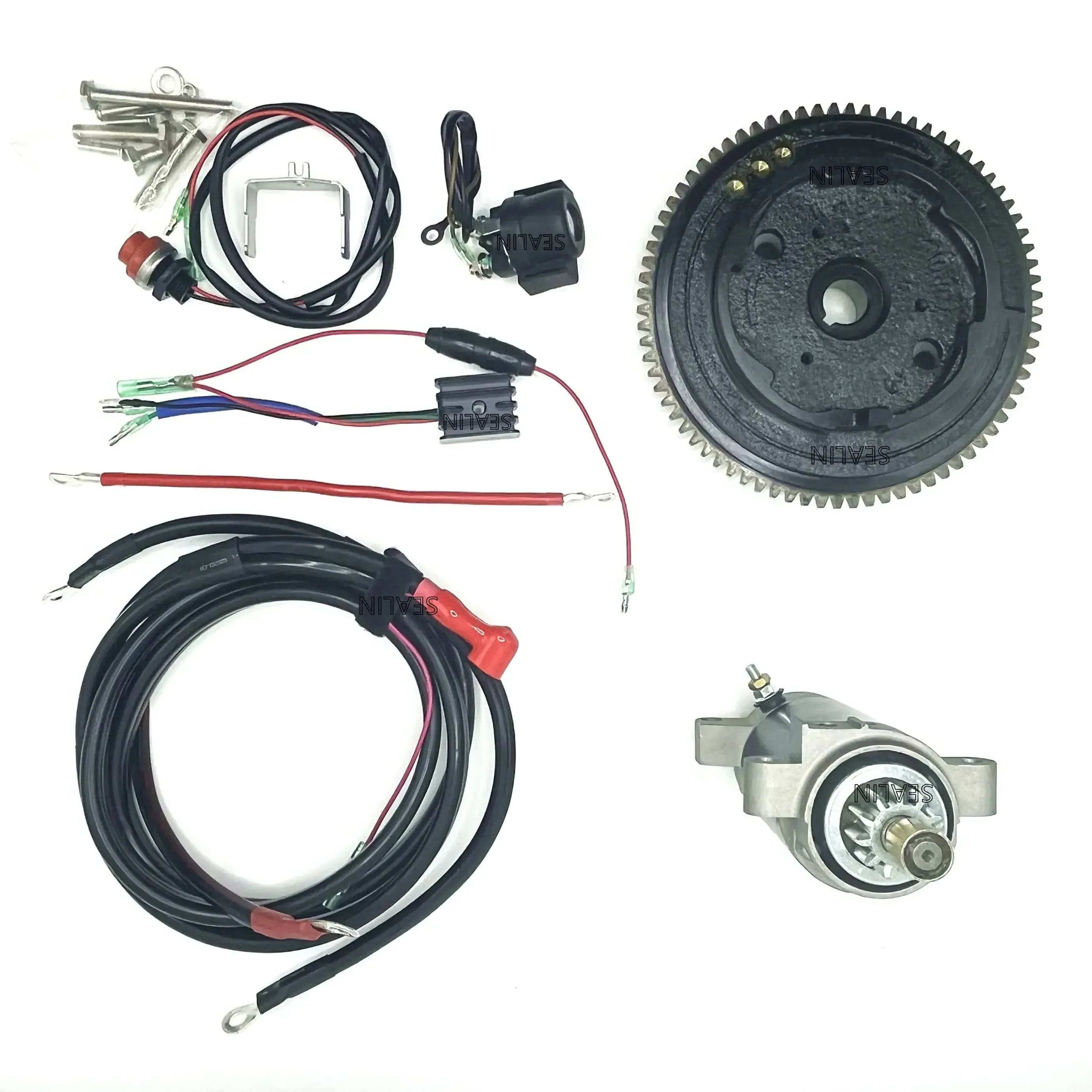 Electric Start Conversion Kit for YAMAHA F9.9HMH1 F9.9HMH 9.9 HP 4 Stroke 6CAK With Flywheel Starter