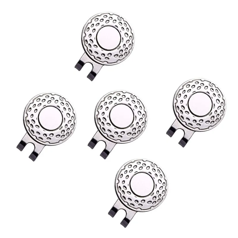 New Golf Hat Clip Golf Mark 25mm Coin Silver Ball Position Label with Magnet MJ-04