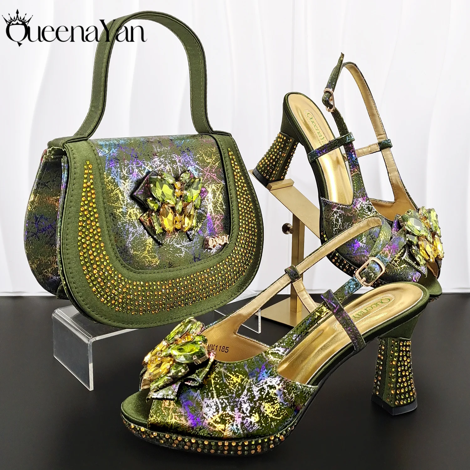 Essential for Banquets, Exquisite HandBag with Peep Toe Shoes, Sexy High-Heeled Shoes, Fashion Ladies Shoes