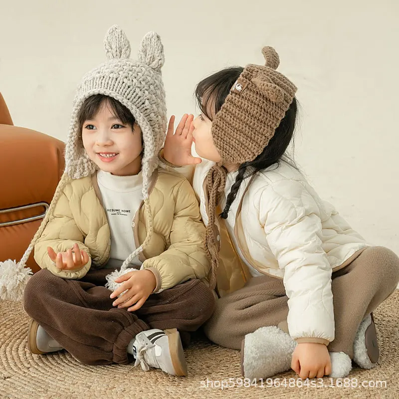 Children wear double-sided lightweight coat baby wear thermal lining in winter