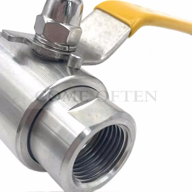 304 Stainless Steel QGQY1-64P High Pressure Internal Thread Ferrule  Air Source Ball Valve Instrument Valve Pneumatic Line
