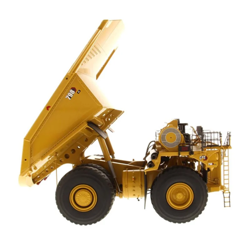 DM Diecast Alloy 1:50 Scale CAT 798AC Mining Transport Dump Trucks Cars Model Adult Toys Classics Souvenir Gifts Static Display