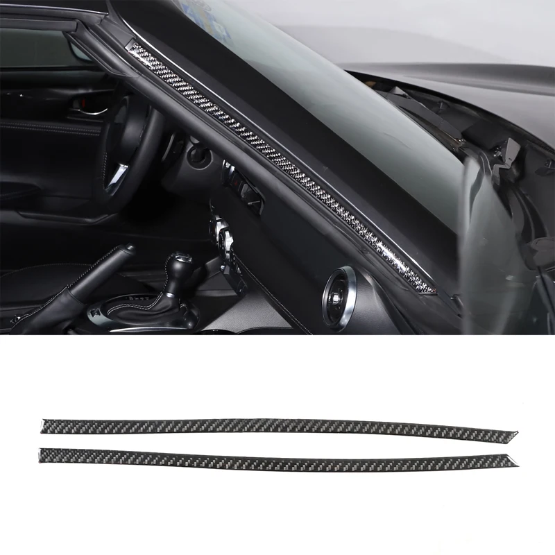 

For Mazda MX-5 2016-2023 soft carbon fiber A-pillar exterior trim strip decorative sticker exterior molding accessories