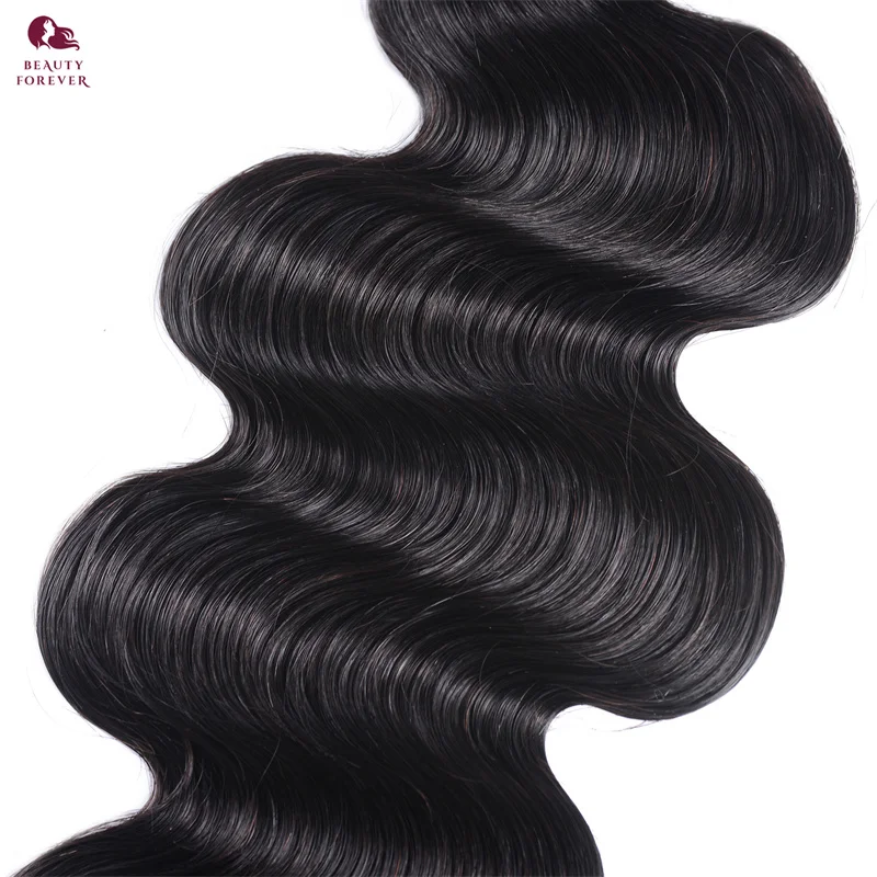 Beautyforever Brazilian Body Wave 4 Bundles Raw Human Hair Weaving Thick End Natural Color Unprocessed Human Hair Extensions