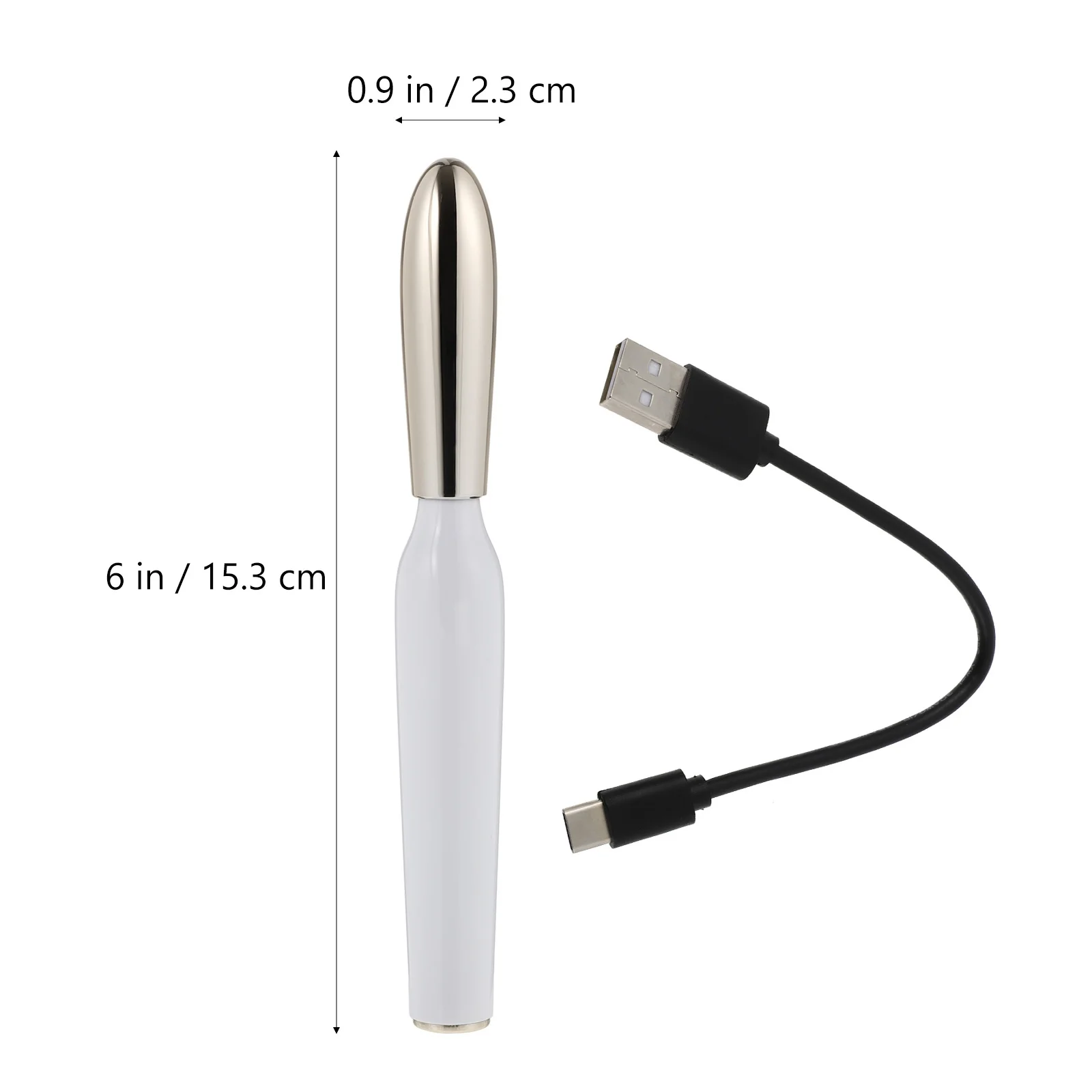 1Set Electric Eyelash Curler Heating Rod Anti-Scald Compact Size Curved Brush Head Eyelash Curling Clip USB Rechargeable Makeup