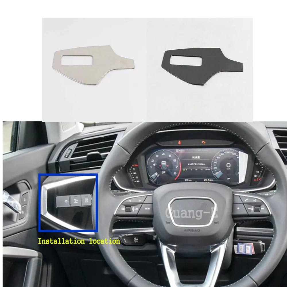 Car Cover Front Head Fog Light Switch Trim Frame Lamp Panel Anti Skid Control Button For Audi Q3 F3 2018 2019 2020 2021 2022