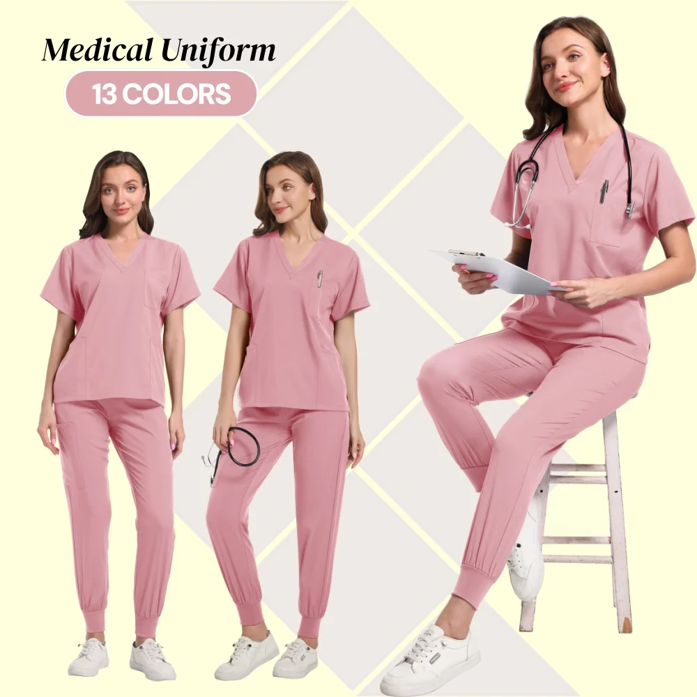 Ziekenhuis Scrub Sets Verpleegstersaccessoires Medische kleding voor vrouwen Werkuniformen Tandheelkundige kliniek Schoonheidssalon Spa Werkkleding Overalls