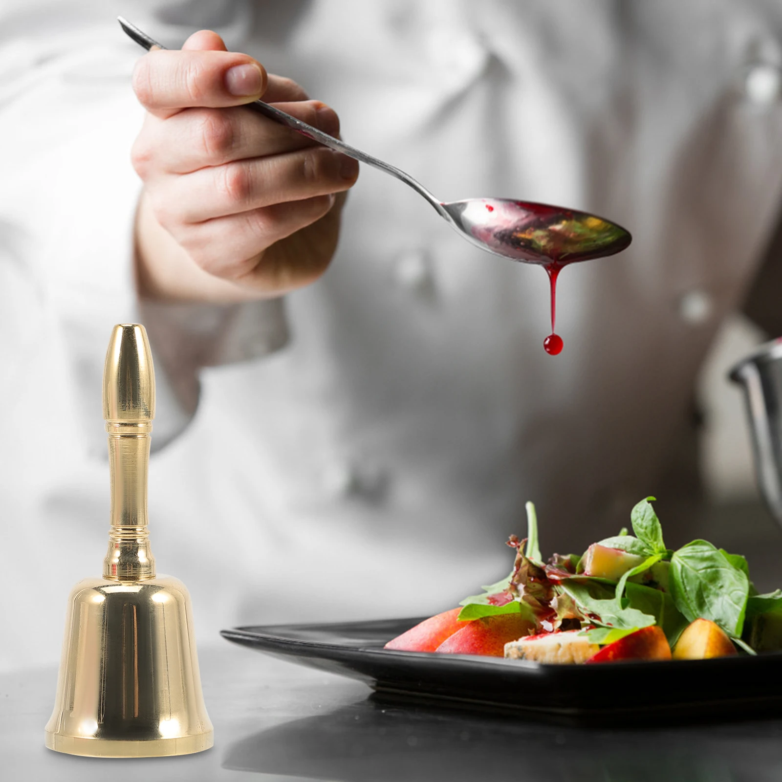 

Hand Small Metal Bell For Service Call Alarm Restaurant Hotel School Desk Christmas Decoration Dinner Bell