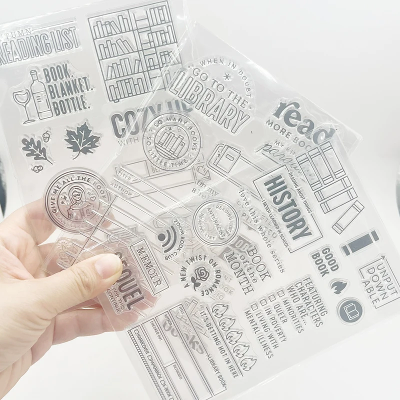 ZFPARTY Read Book Transparent Clear Silicone Stamps for DIY Scrapbooking/Card Making/Kids Crafts Fun Decoration Supplies