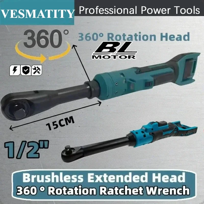 Electric Ratchet Wrench Upgraded Extended Head Removal Screw Nut 220N.m 3/8