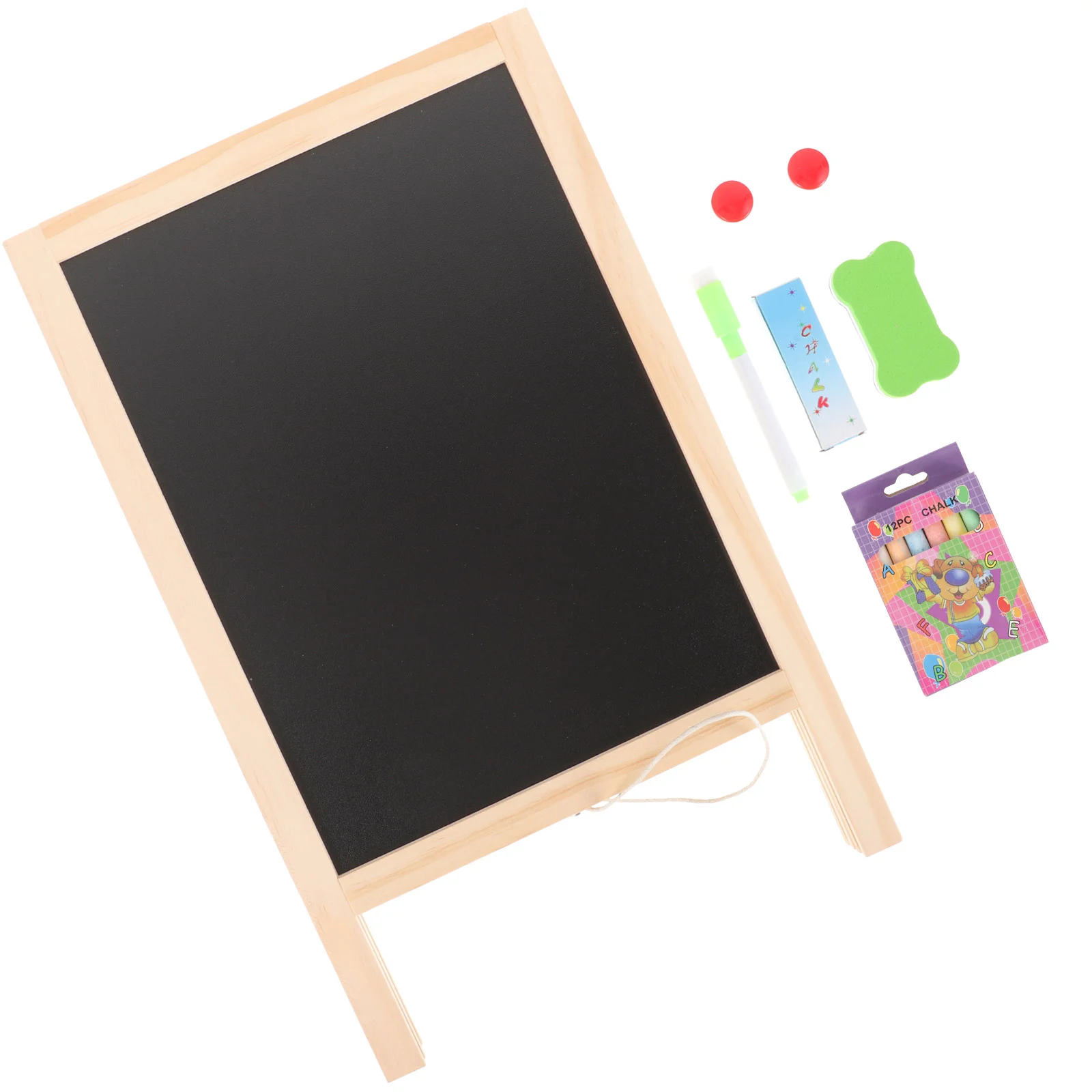 Chalkboard Small Blackboard Erasable Whiteboard Toddler Double-sided Drawing Easel for Kids