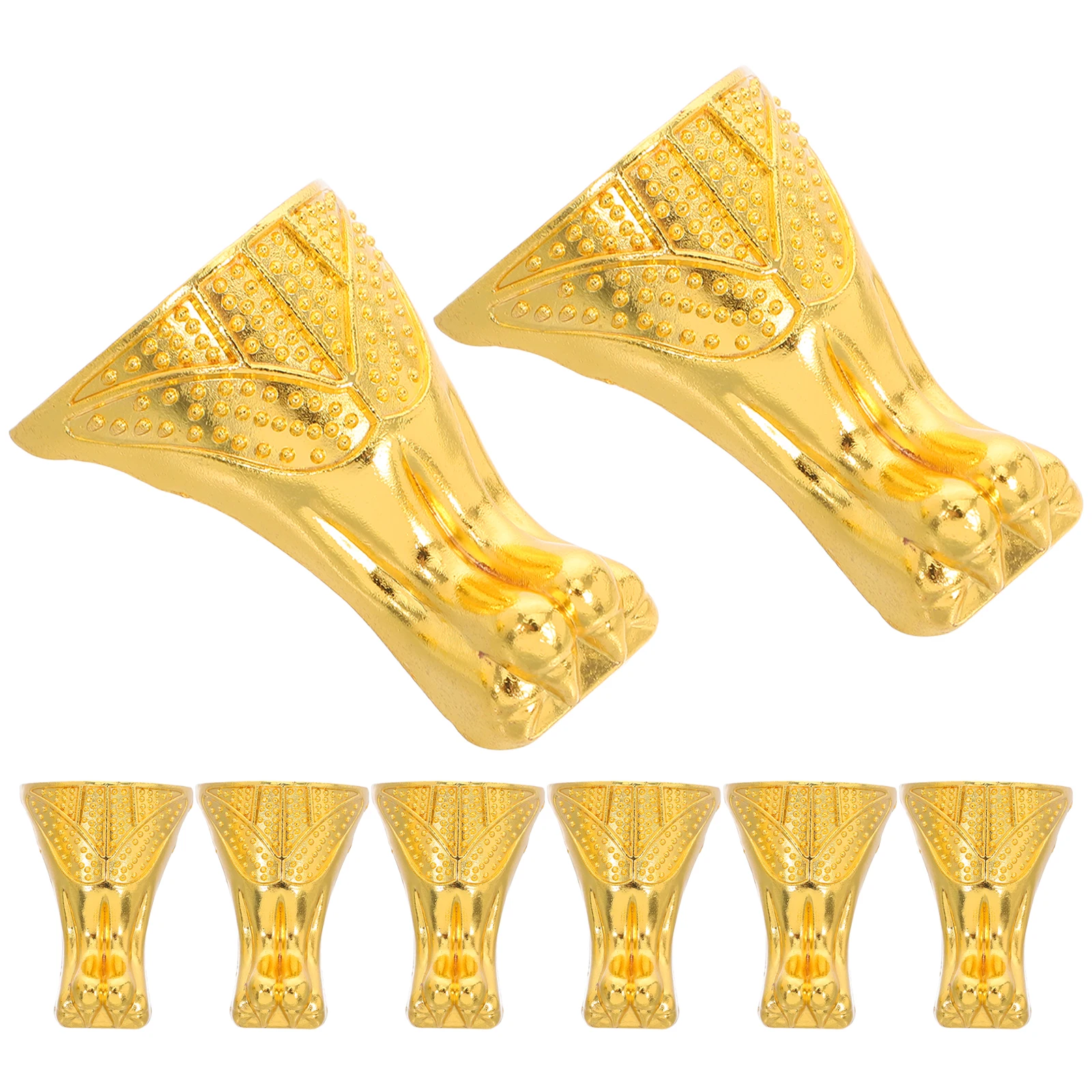 

8Pcs Zinc Alloy Corner Protector Legs Vintage Style Furniture Feet for Jewelry Chest Cabinet Anti-Wobble Decorative Braces