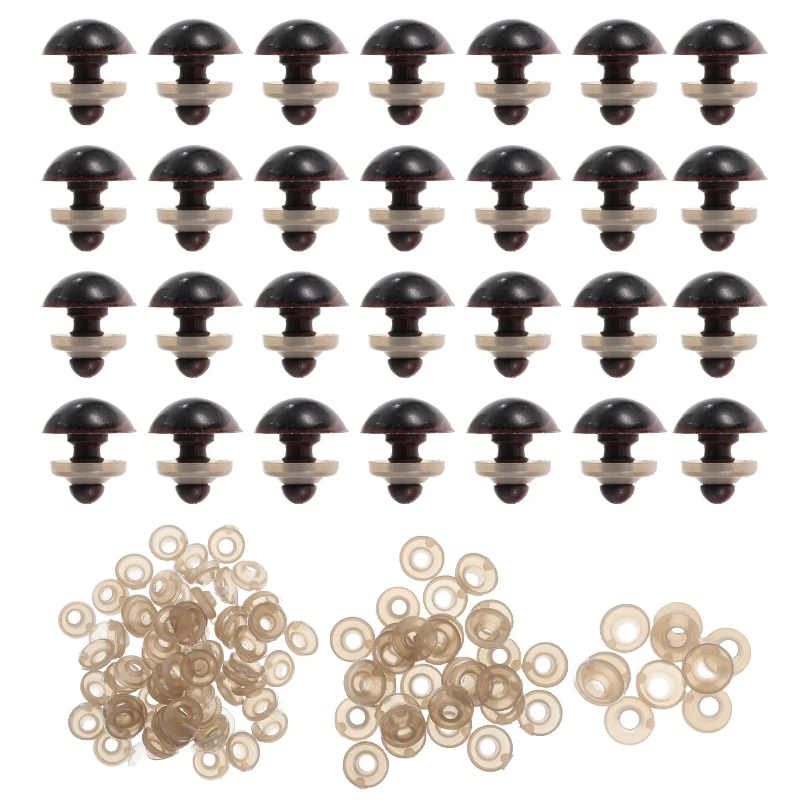 

1Set Lifelike Plastic Safety Eyes for Crocheting Stuffed Animals Craft Eyes Washers Crochet Supplies Crochet