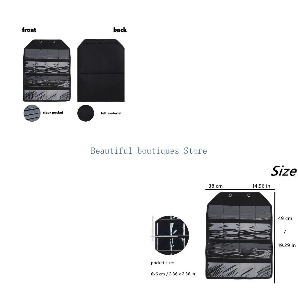 U4LF Wall Mounted Badge Organizers Bag for Easy Access And Protective Solution