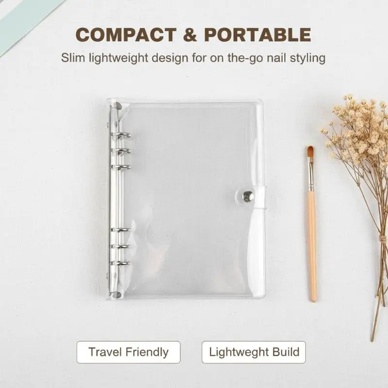 Press On Nail Album 1/3Pcs Set Large Capacity Transparent Removable Pages Ideal for DIY Nail Art Home Storage Organization
