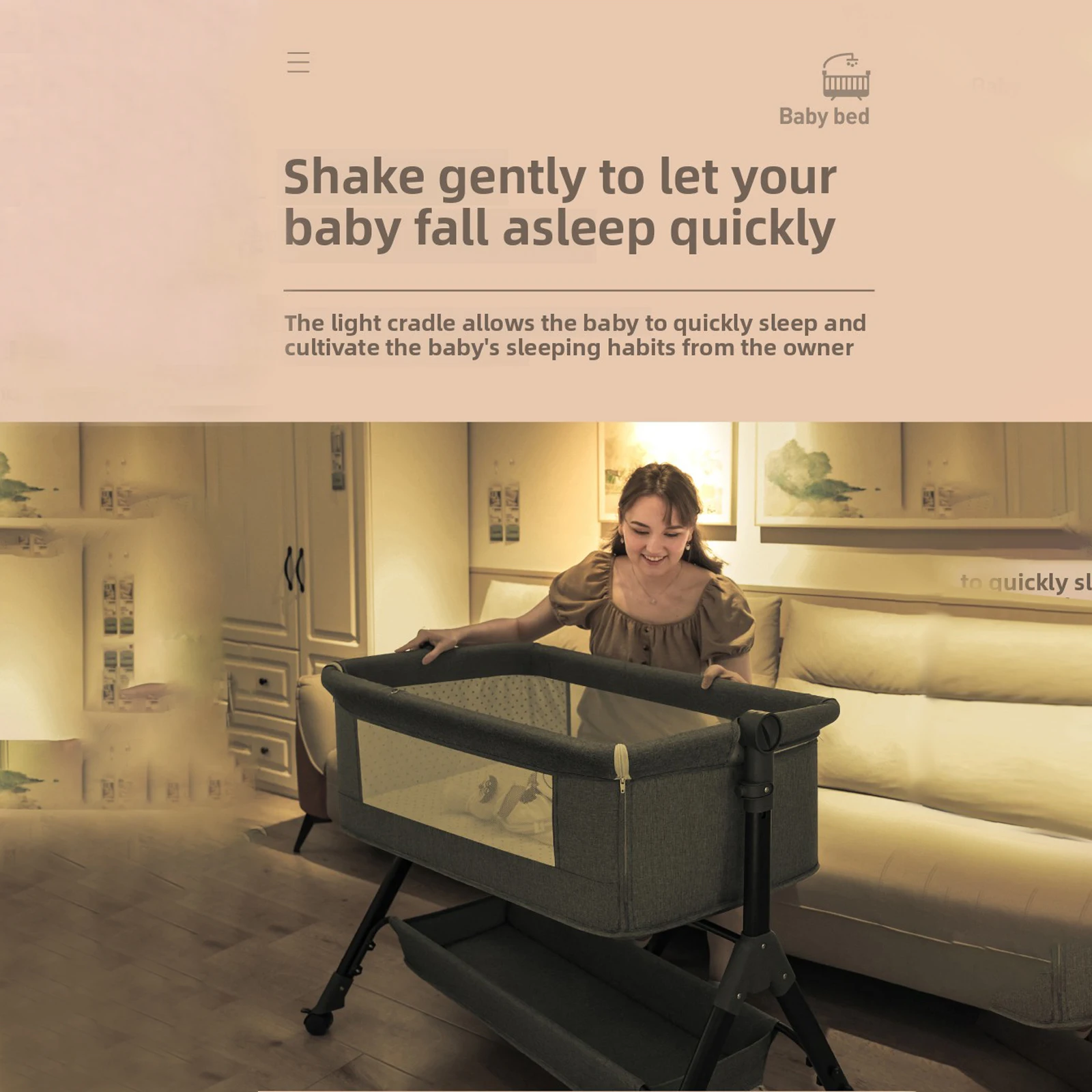 سرير أطفال مهد طفل سرير بيبي عش سرير أطفال الرضع أطفال أطفال حديثي الولادة سرير أثاث الطفل الأم طفل مشترك النوم