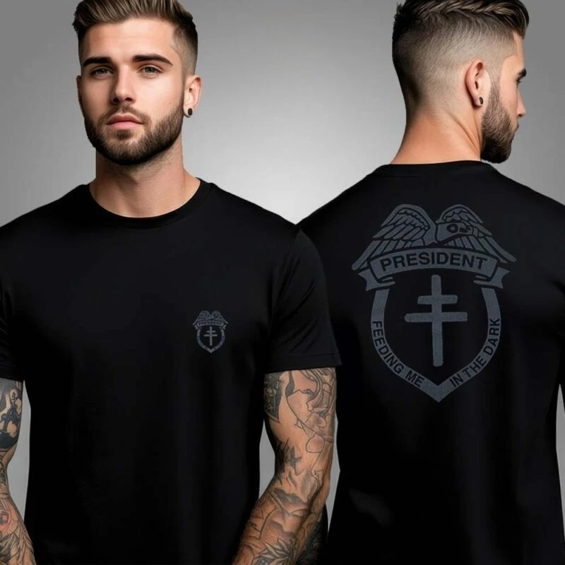 نادر الرئيس الفرقة تغذيةني في الظلام المحملة على الوجهين للجنسين تي شيرت الراقية الفاخرة هي لكل من الرجال والنساء أفضل Y2k #2